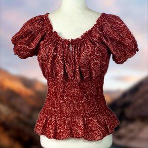 Ralph Lauren paisley peasant blouse